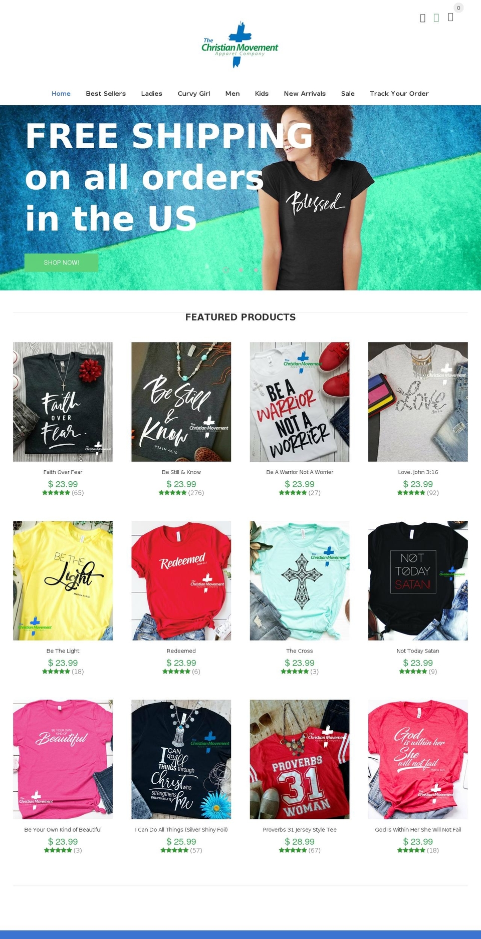 christianmovementapparel.com shopify website screenshot