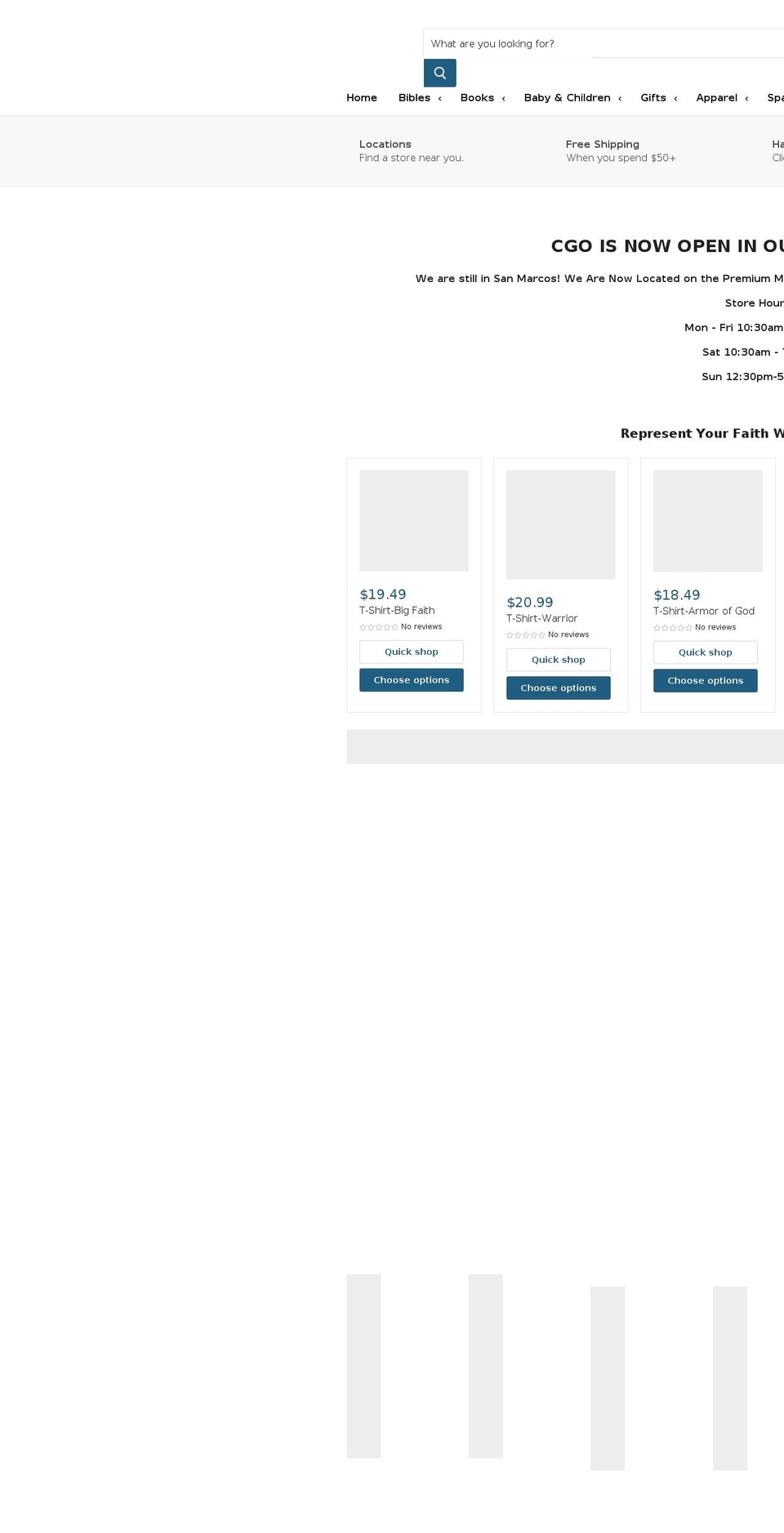 christiansgotexas.com — Shopify storefront screenshot