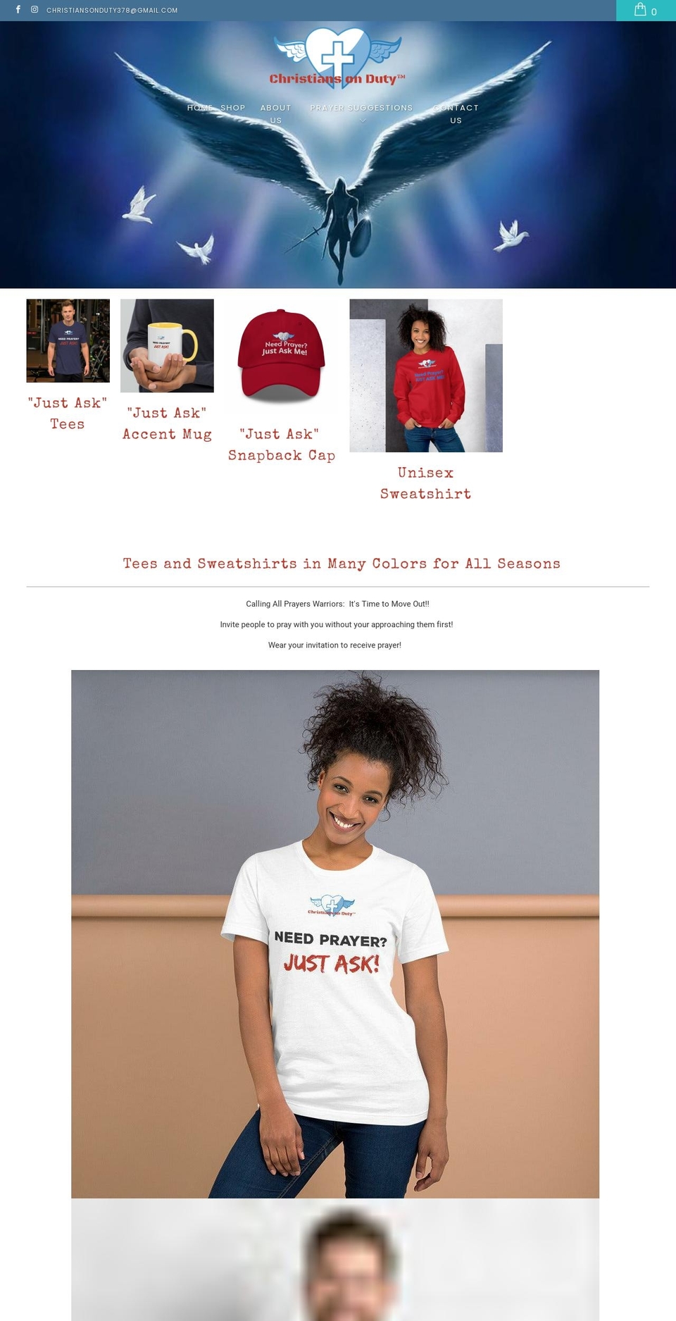 christiansonduty.com shopify website screenshot