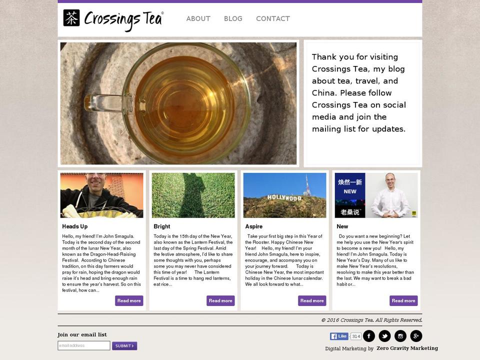 Crossings Tea Company Shopify theme site example christiantea.com