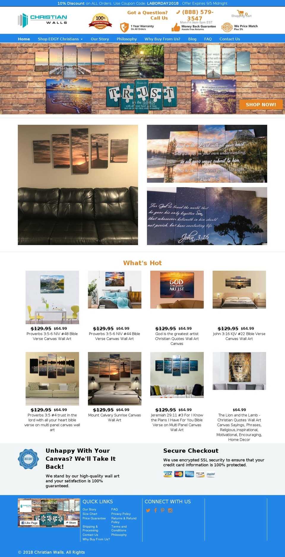 canvas Shopify theme site example christianwalls.com
