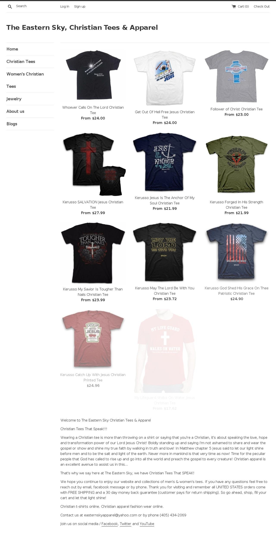 christianwearshirts.com — Shopify storefront screenshot