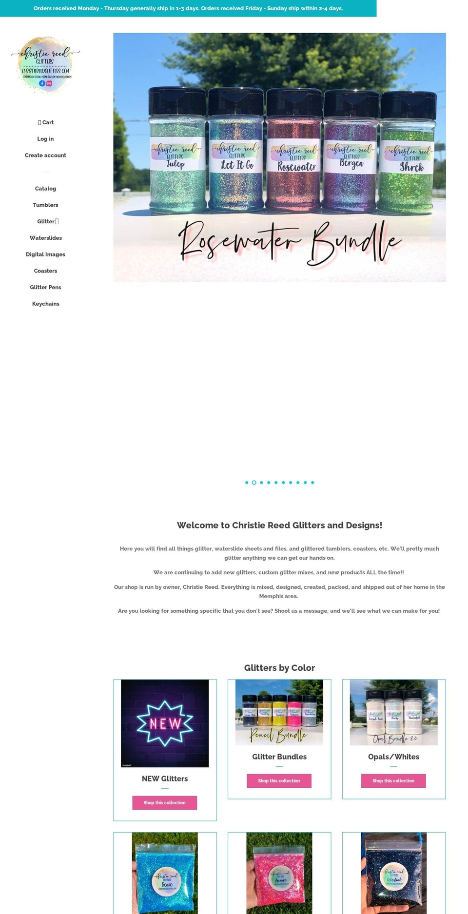 christiereeddesigns.com shopify website screenshot