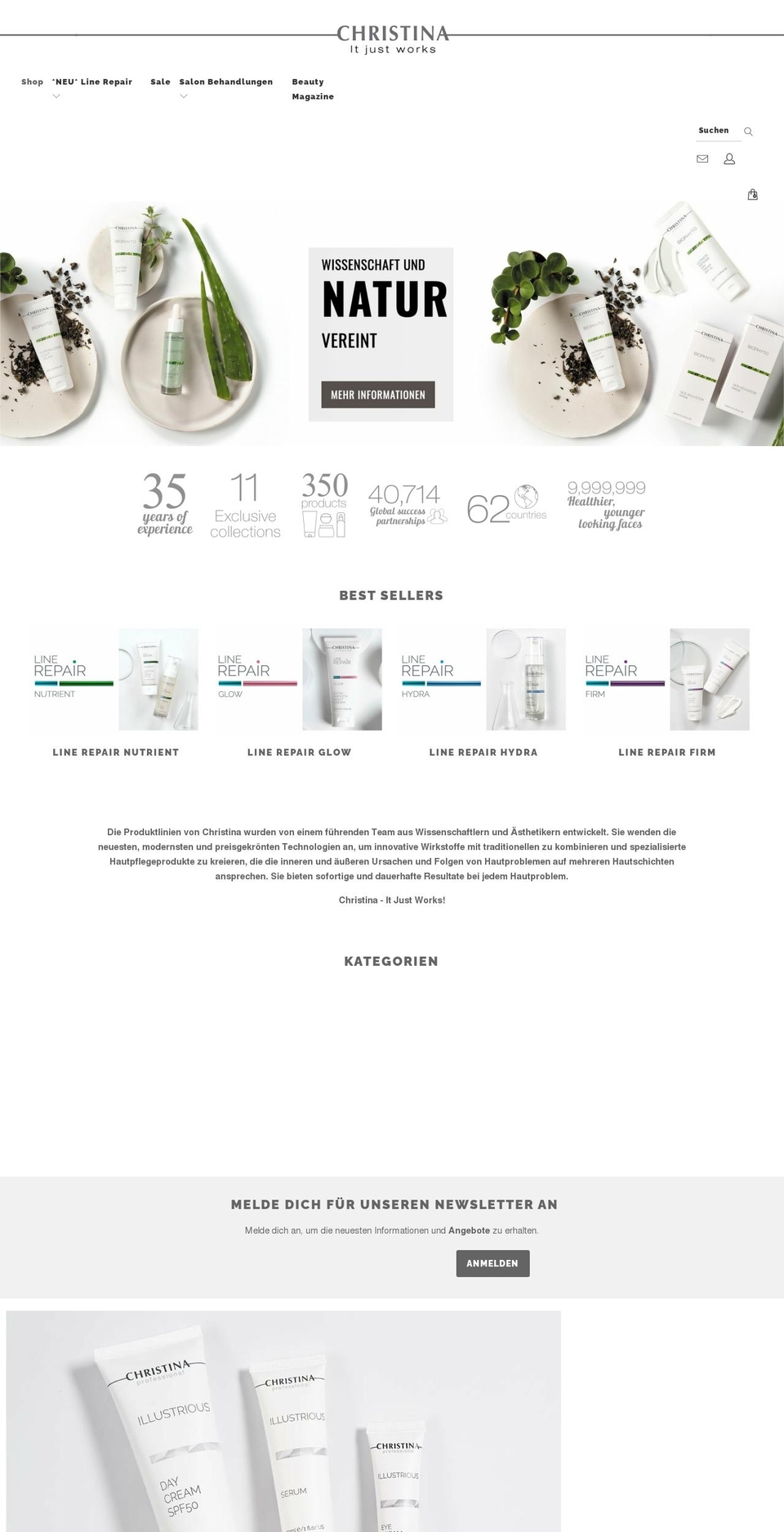 christina-kosmetik.de shopify website screenshot