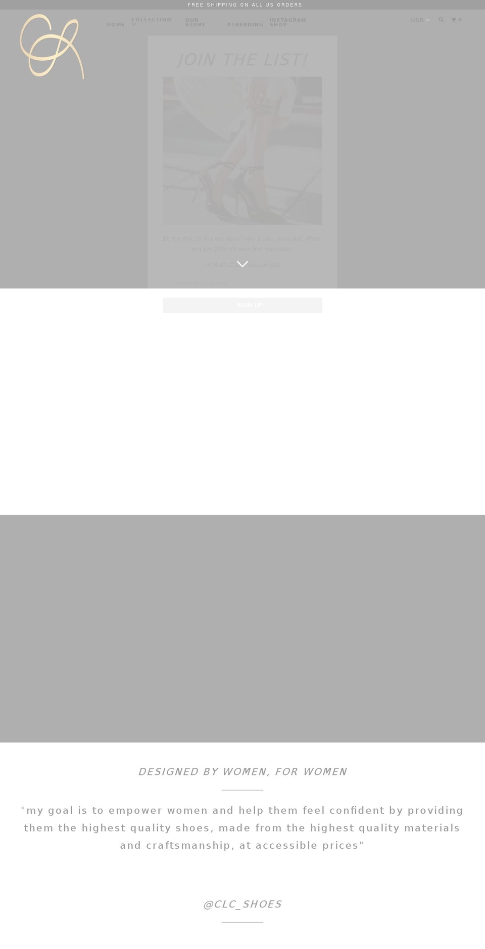 christina-lombardi.com shopify website screenshot