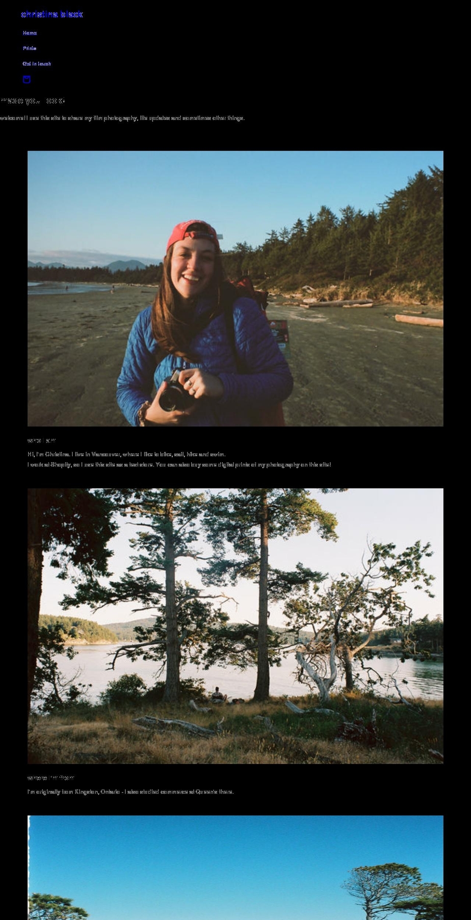 christinablack.ca shopify website screenshot