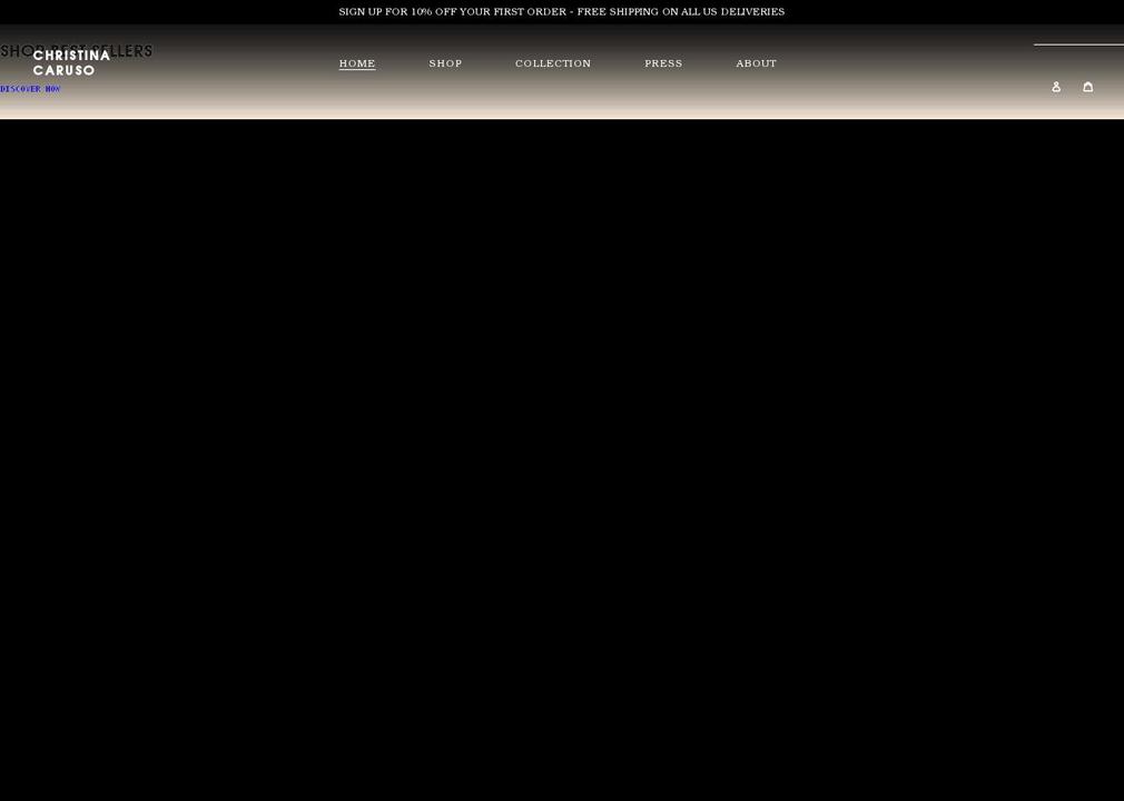 christinacaruso.com shopify website screenshot