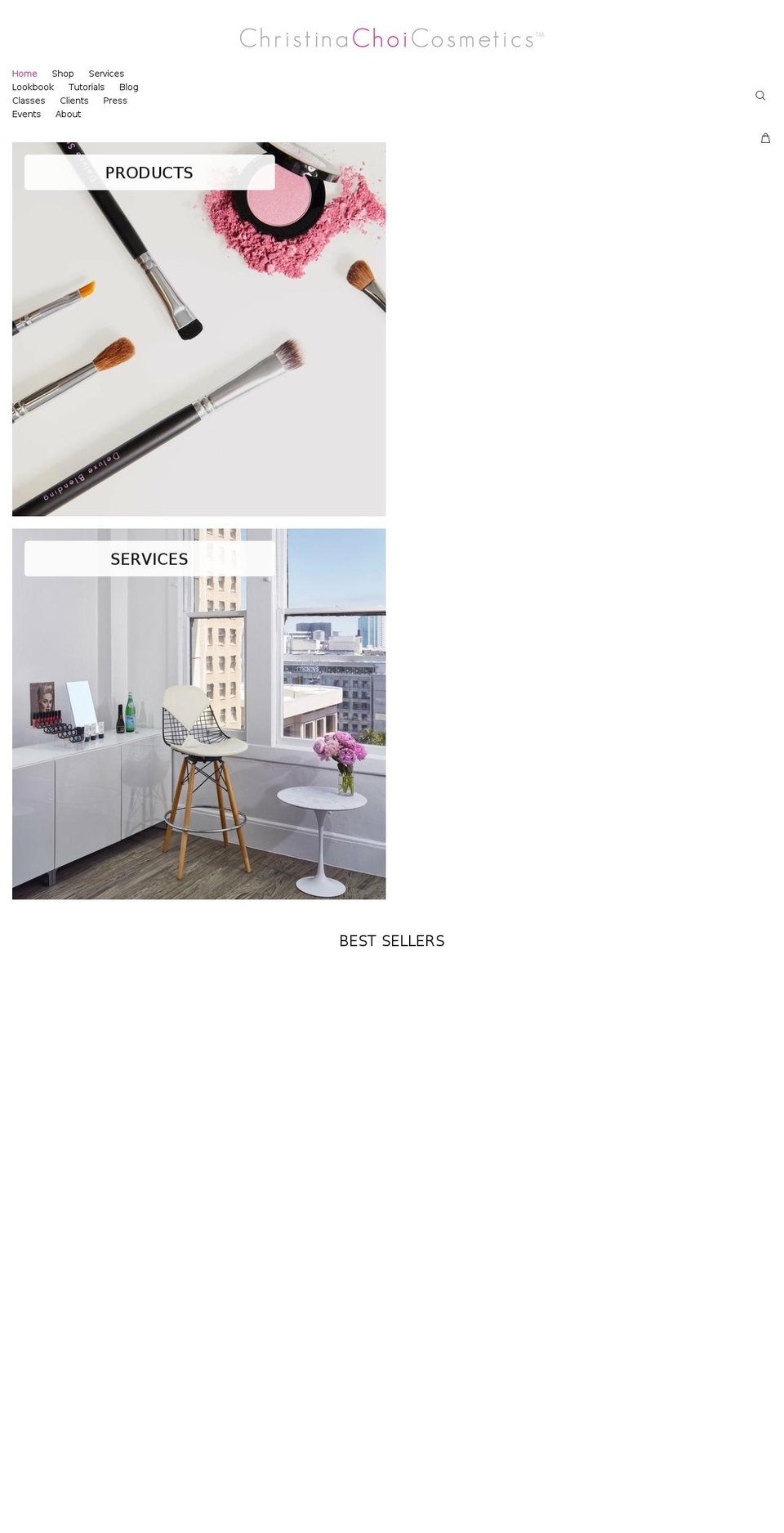 christinachoicosmetics.com shopify website screenshot