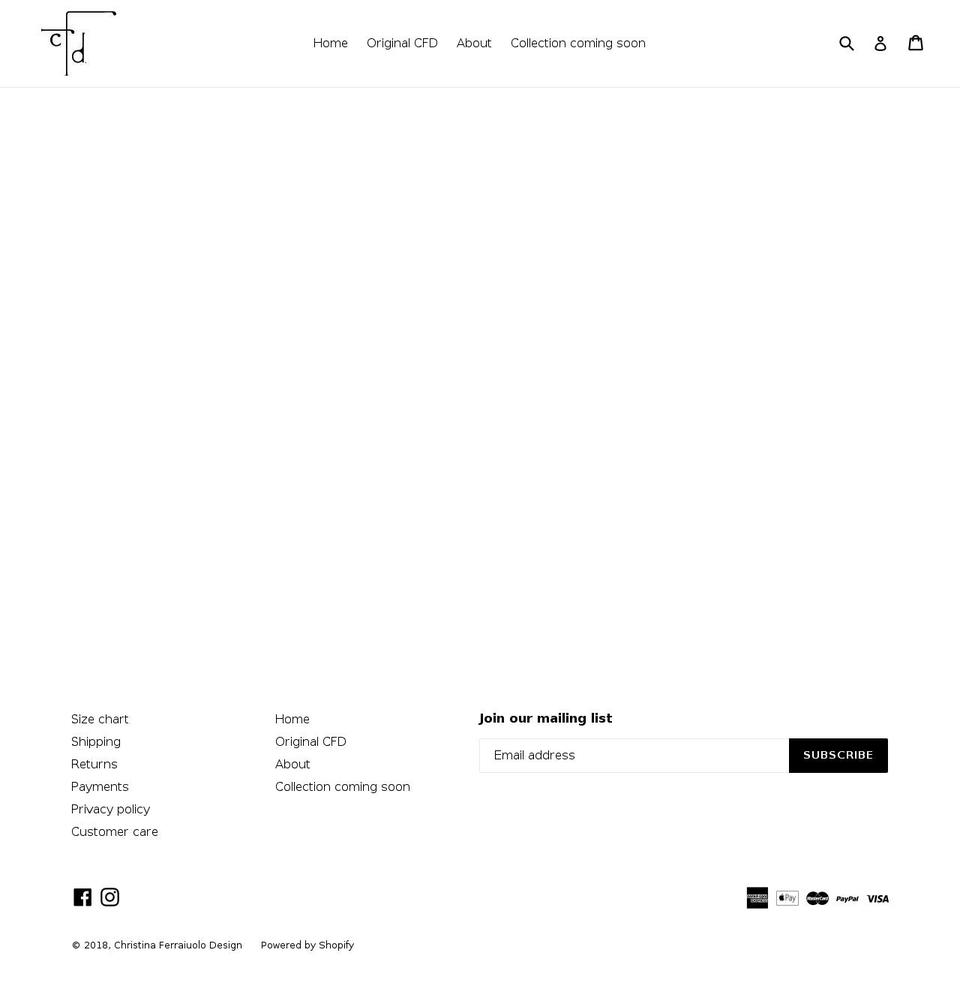christinaferraiuolo.com — Shopify storefront screenshot