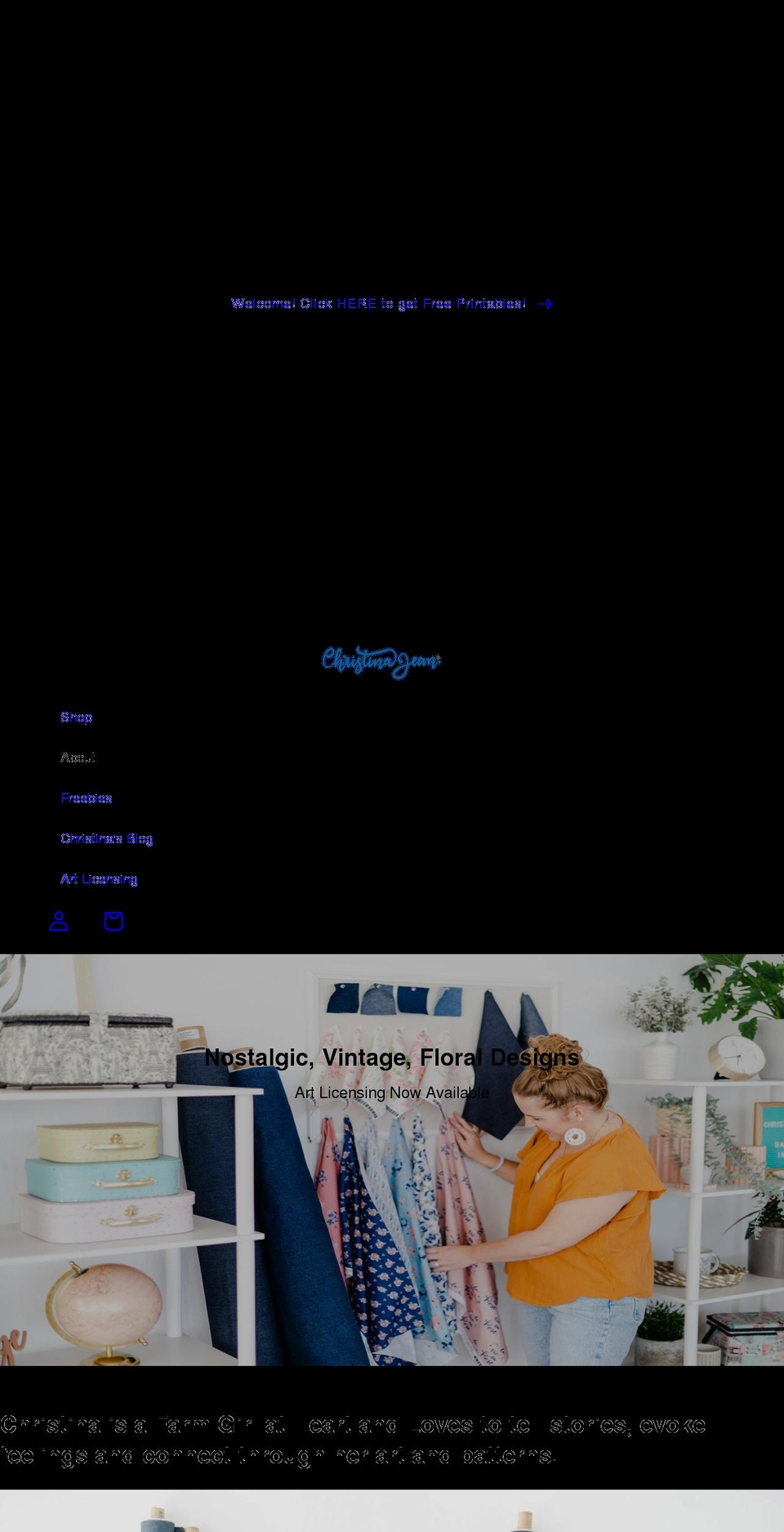 christinajeandesigns.com shopify website screenshot