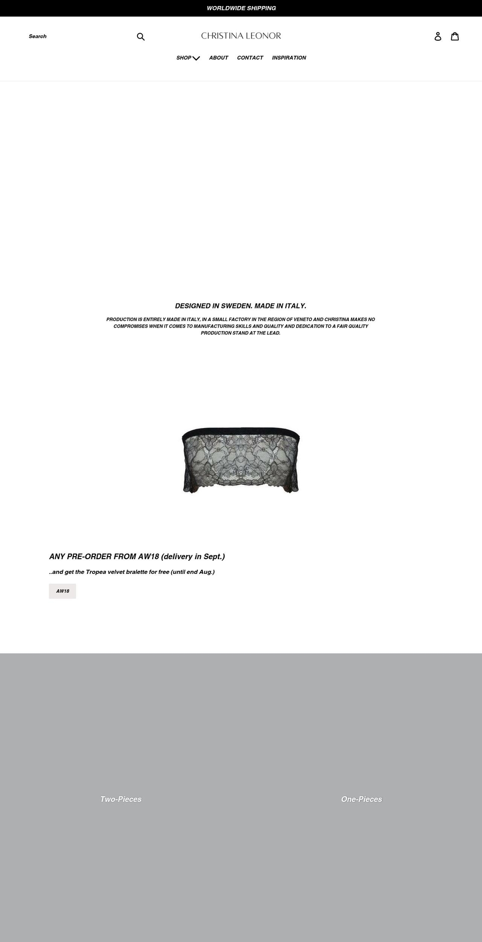 christinaleonor.com shopify website screenshot