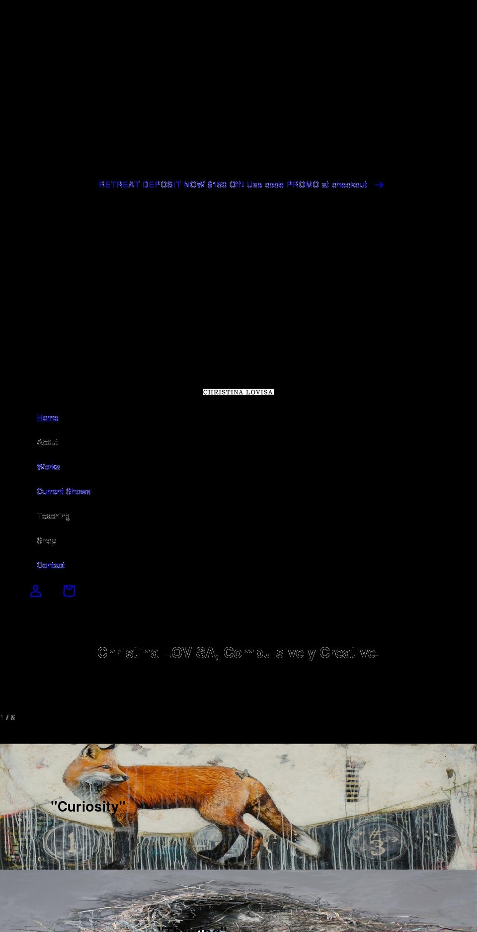 christinalovisa.com shopify website screenshot