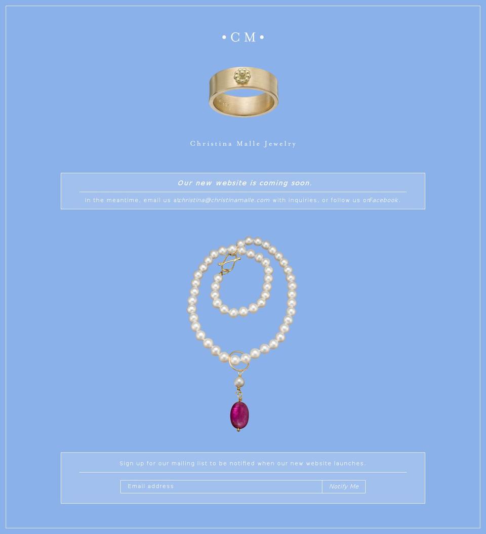 christinamalle.com shopify website screenshot