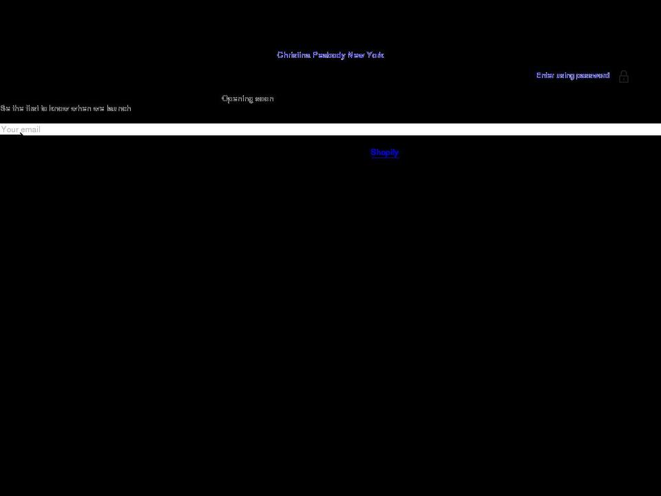 christinapeabody.com shopify website screenshot
