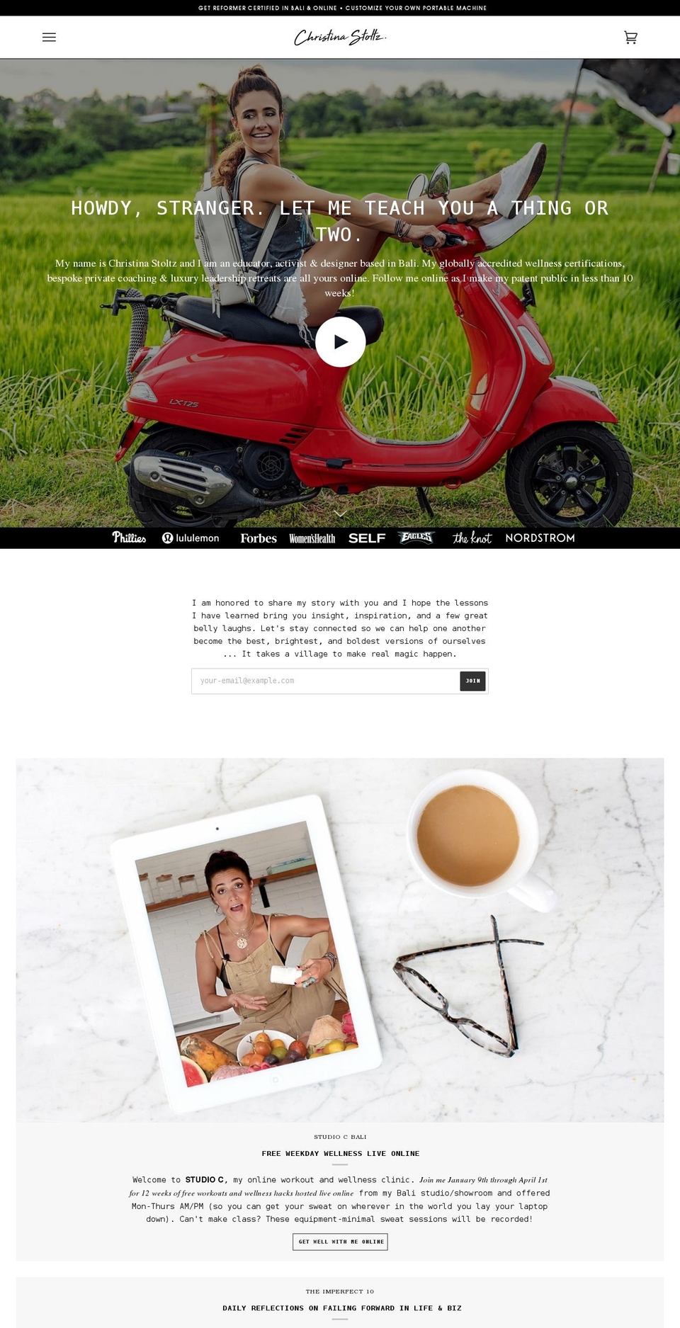 christinastoltz.co shopify website screenshot