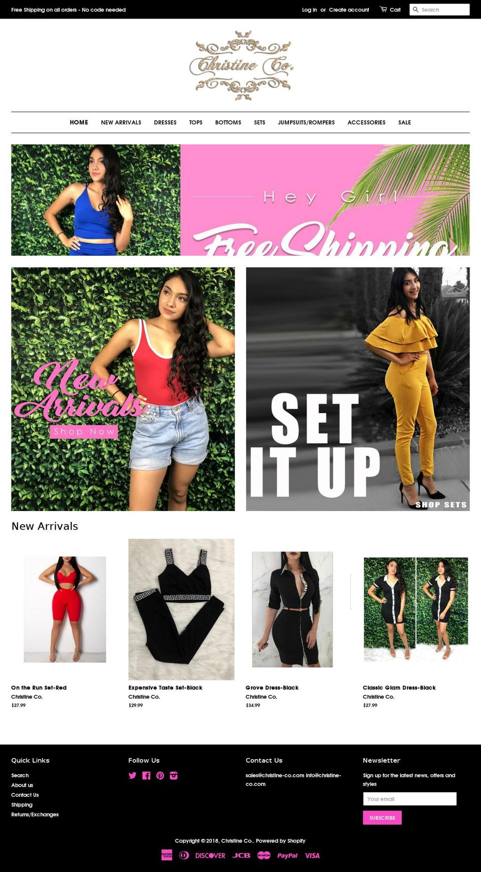 christine-co.com shopify website screenshot