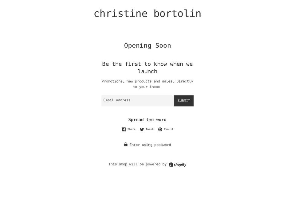 christinebortolin.com shopify website screenshot
