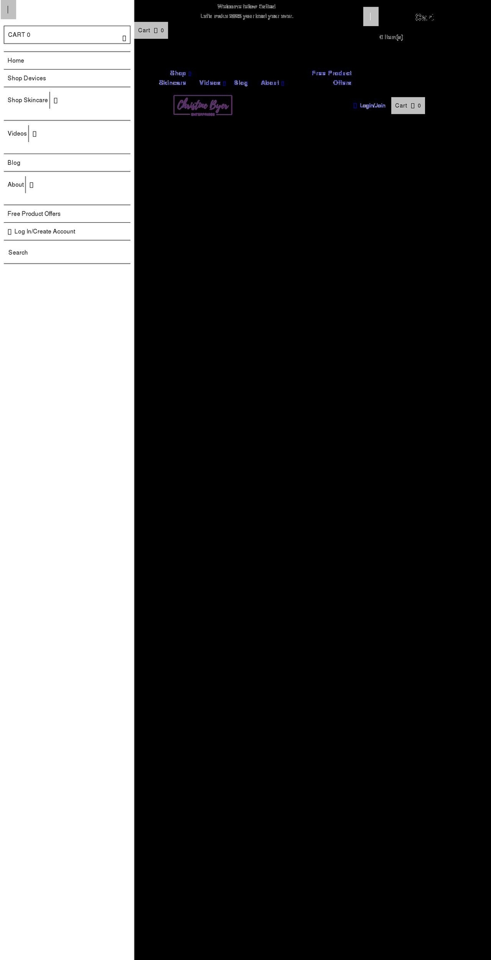 christinebyerenterprises.com shopify website screenshot
