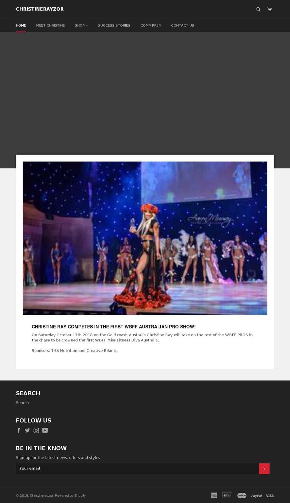 christinerayzor.com — Shopify storefront screenshot