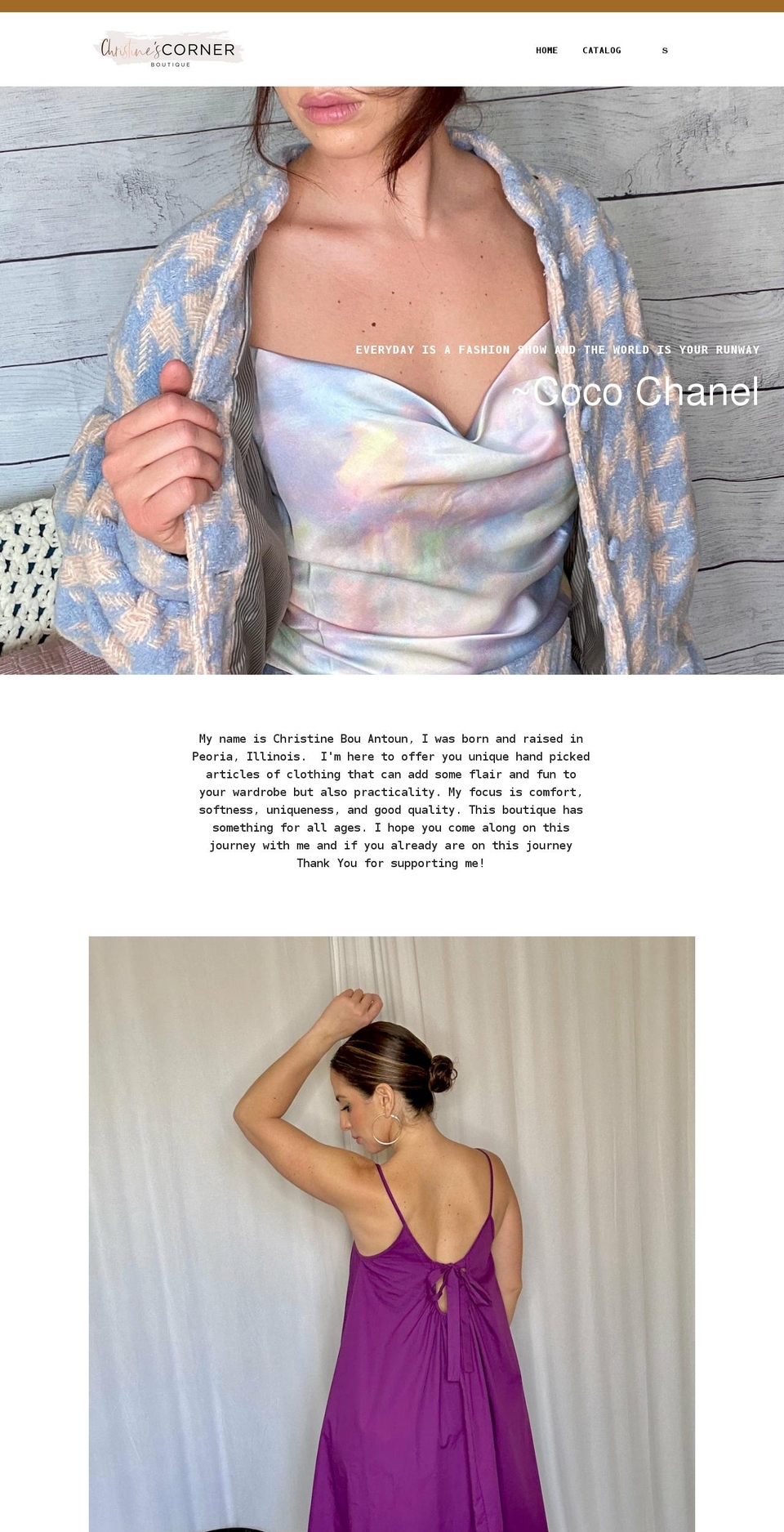 christinescornerboutique.com shopify website screenshot