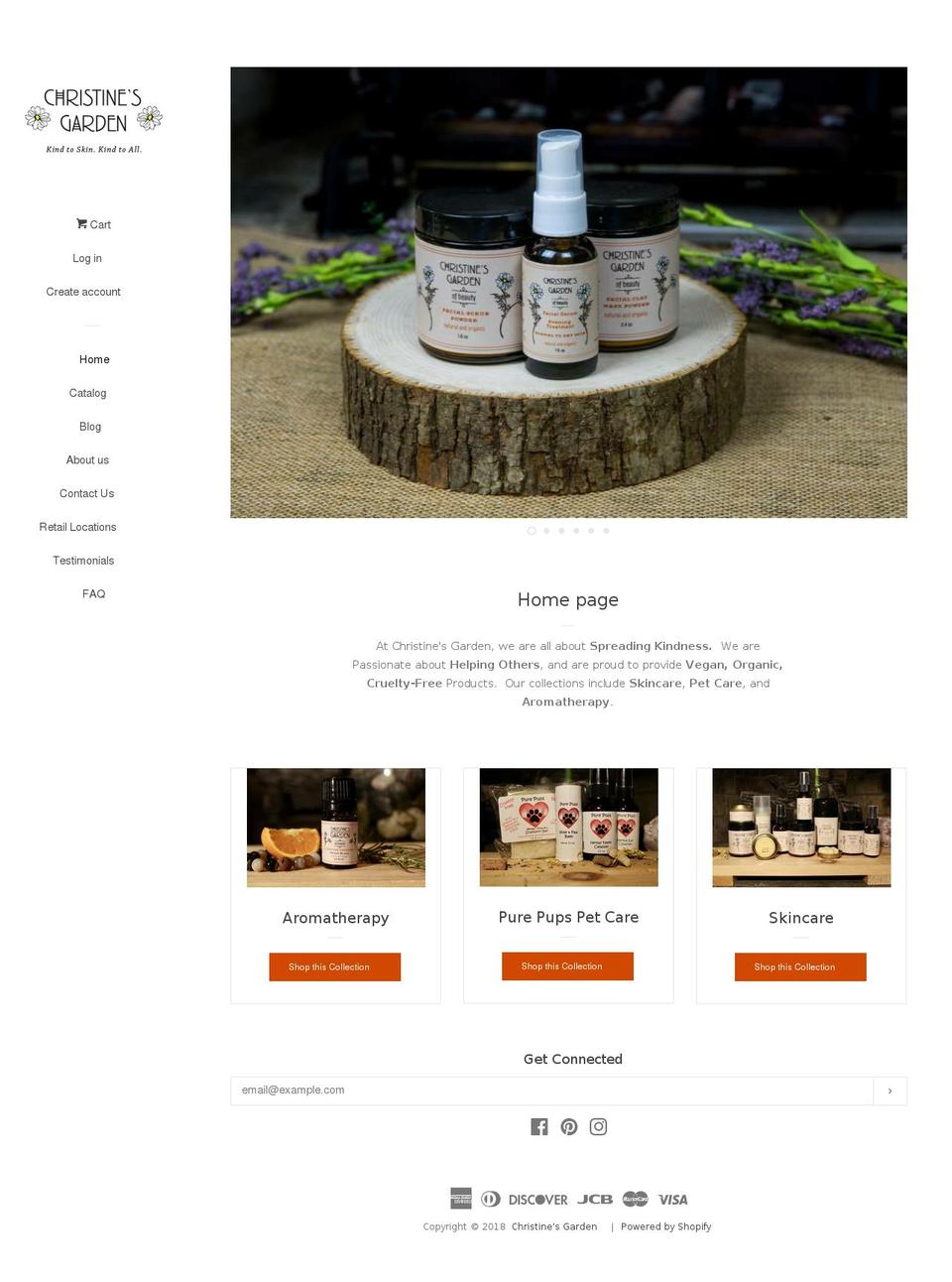 christinesgardenbeauty.com — Shopify storefront screenshot