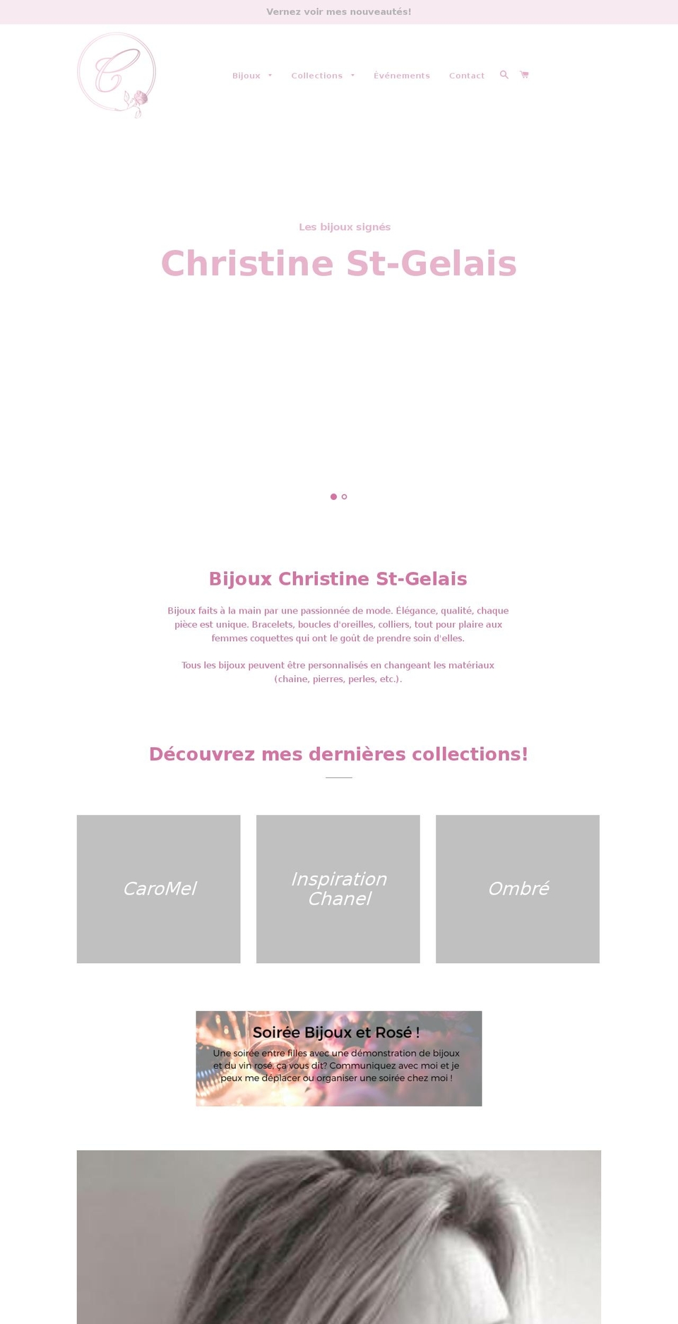 christinestgelais.com shopify website screenshot