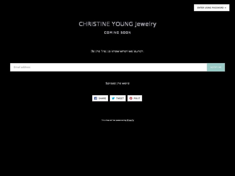 christineyoungjewelry.com — Shopify storefront screenshot