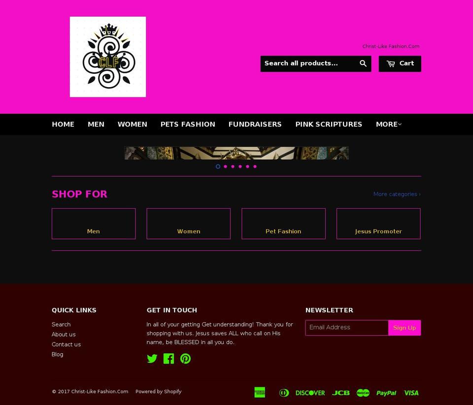 christlikefashion.com shopify website screenshot
