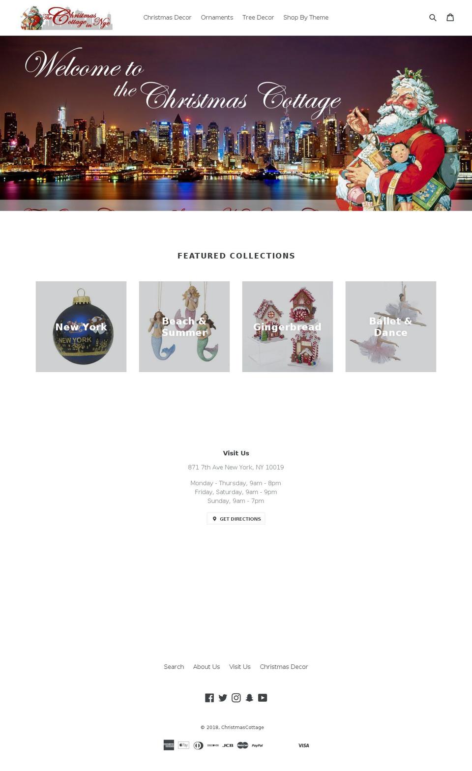 christmascottage.com — Shopify storefront screenshot