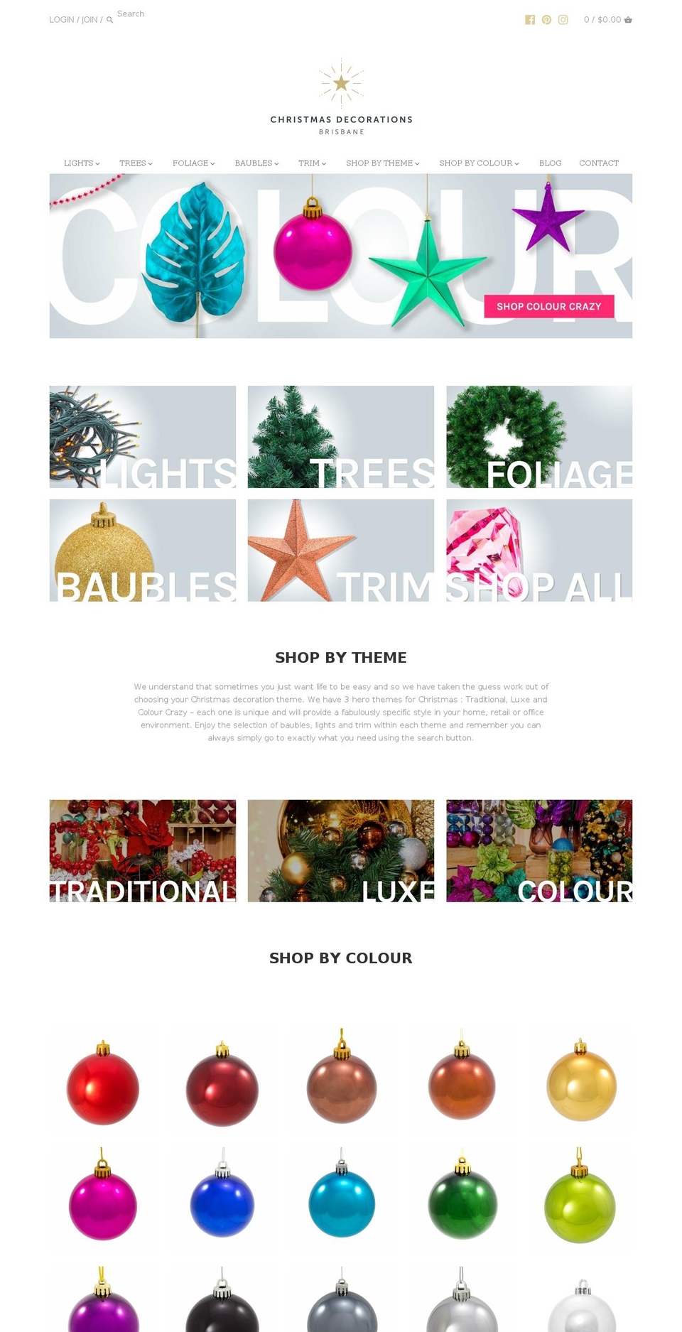 christmasdecorationsbrisbane.com — Shopify storefront screenshot