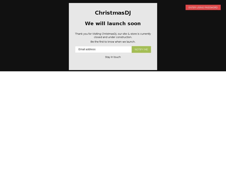 christmasdj.com shopify website screenshot
