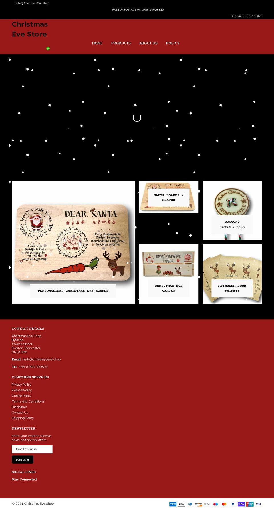 christmaseve.shop shopify website screenshot
