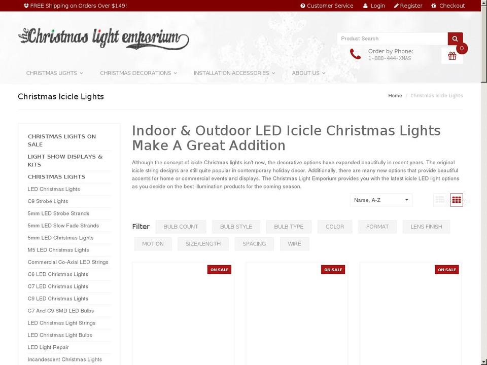 6-7-17-version Shopify theme site example christmasiciclelights.com