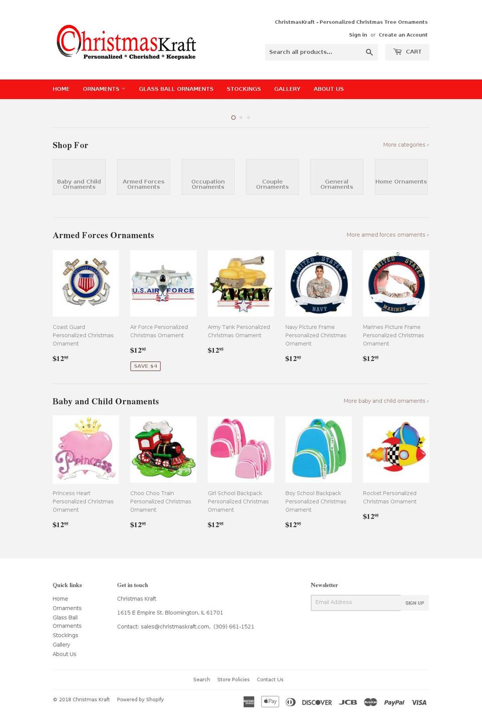 christmaskraft.com — Shopify storefront screenshot