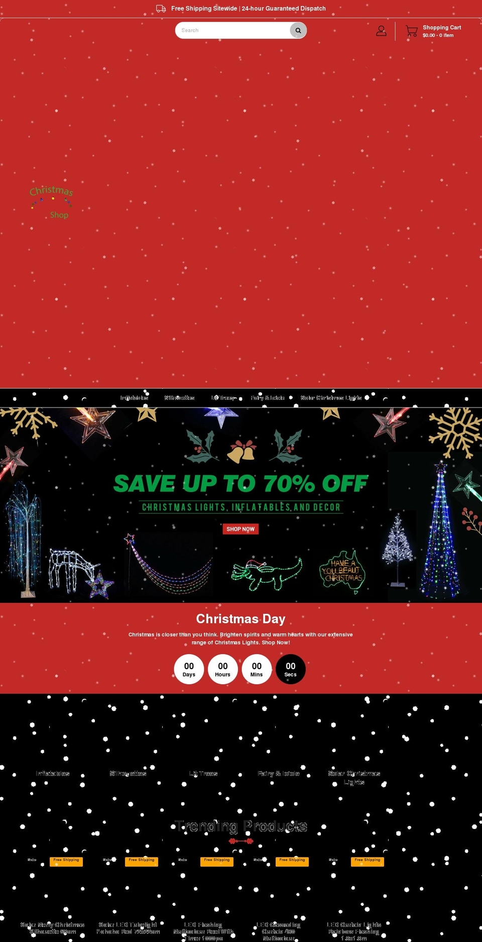 christmaslightsshop.com.au shopify website screenshot