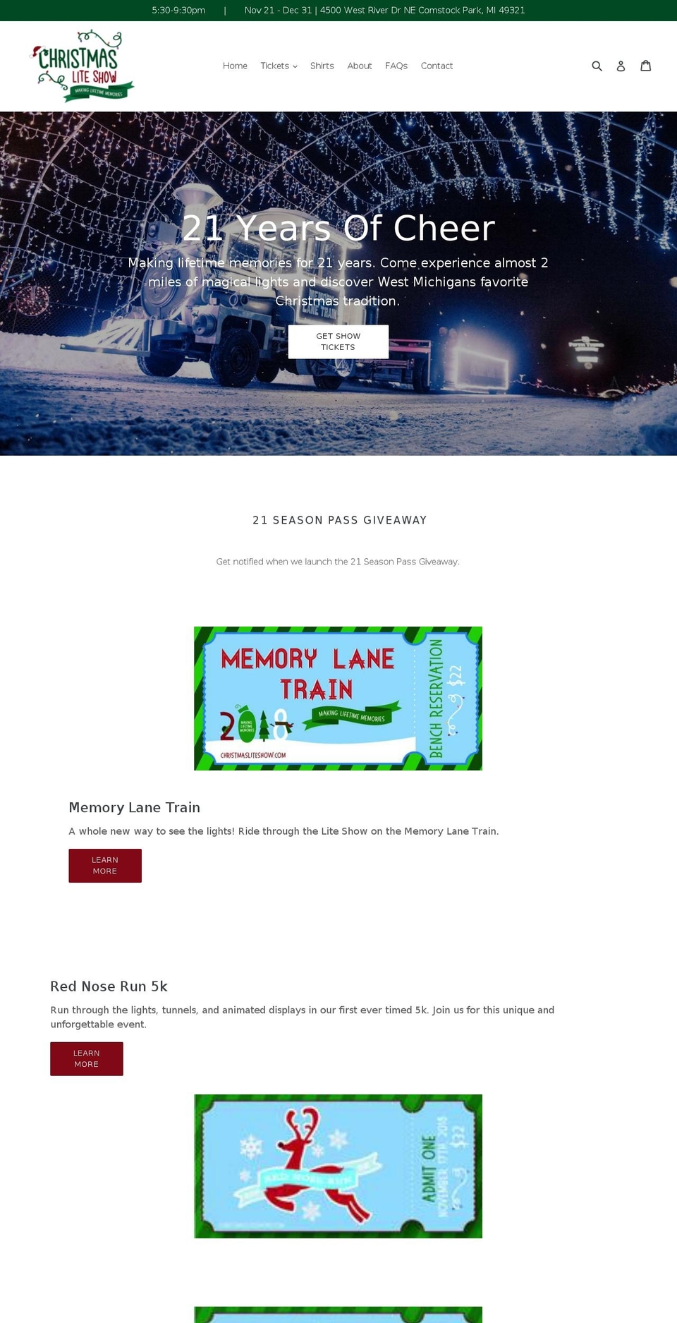 christmasliteshow.com shopify website screenshot