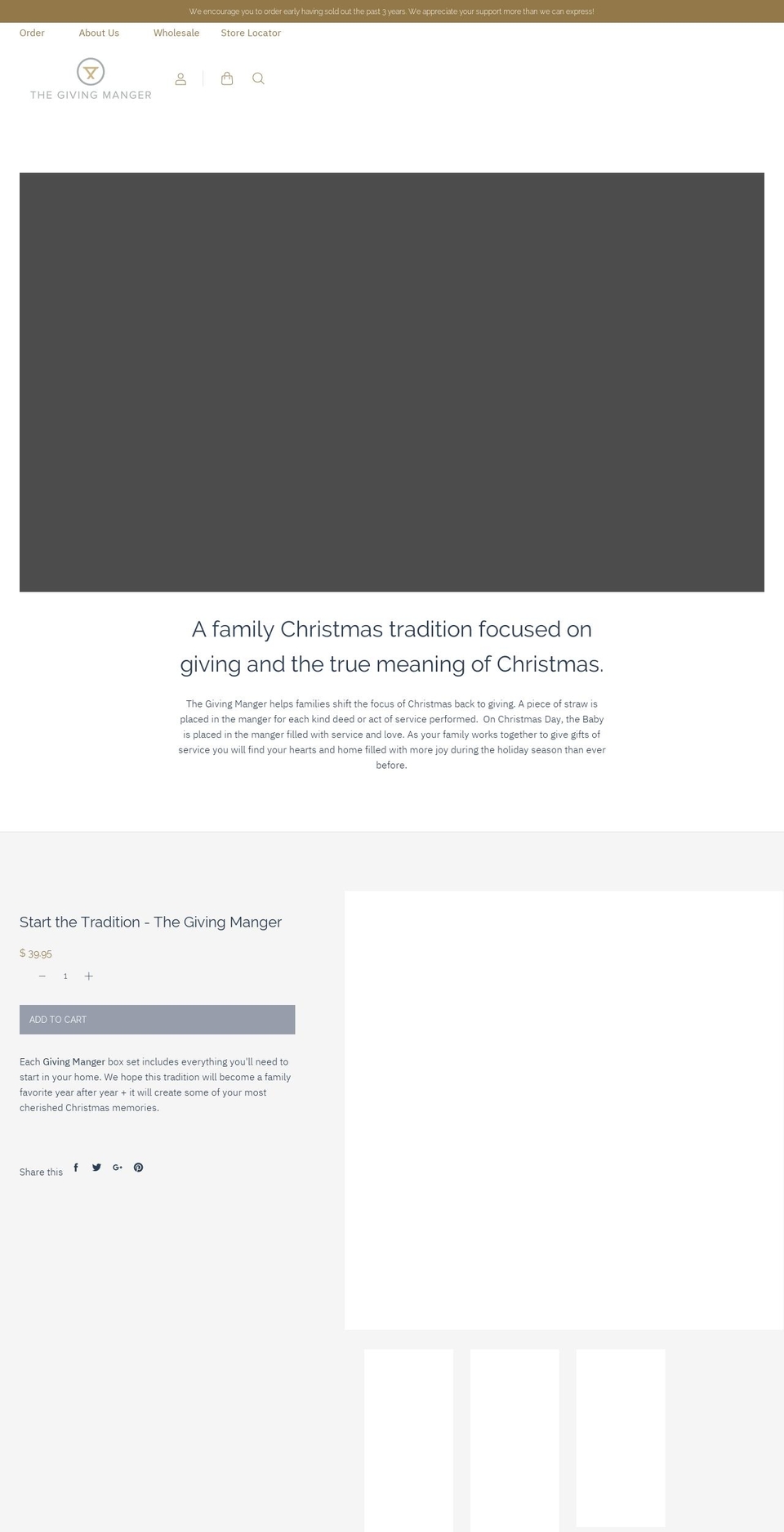 christmasnativitymanger.com — Shopify storefront screenshot