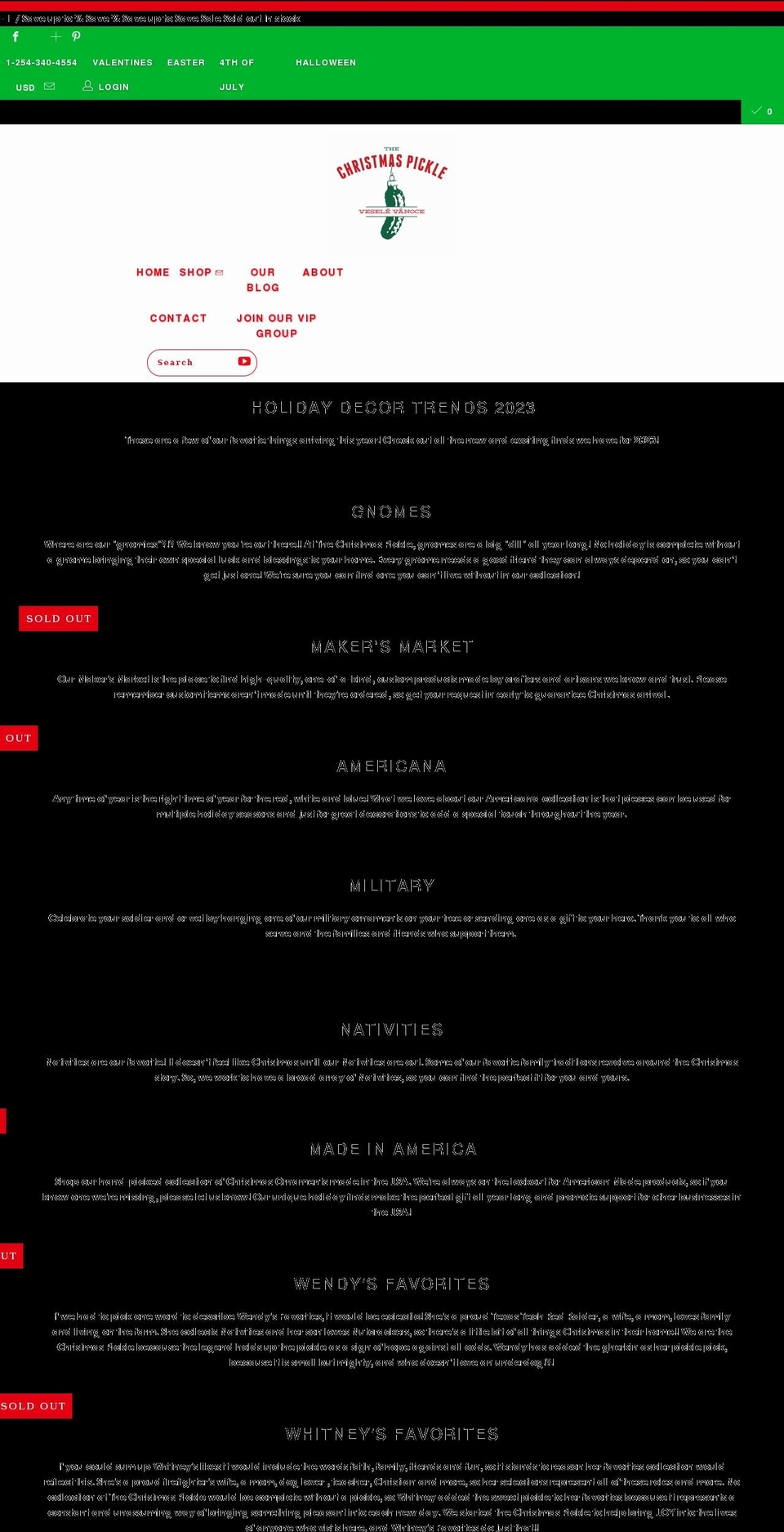 christmaspickletx.com shopify website screenshot