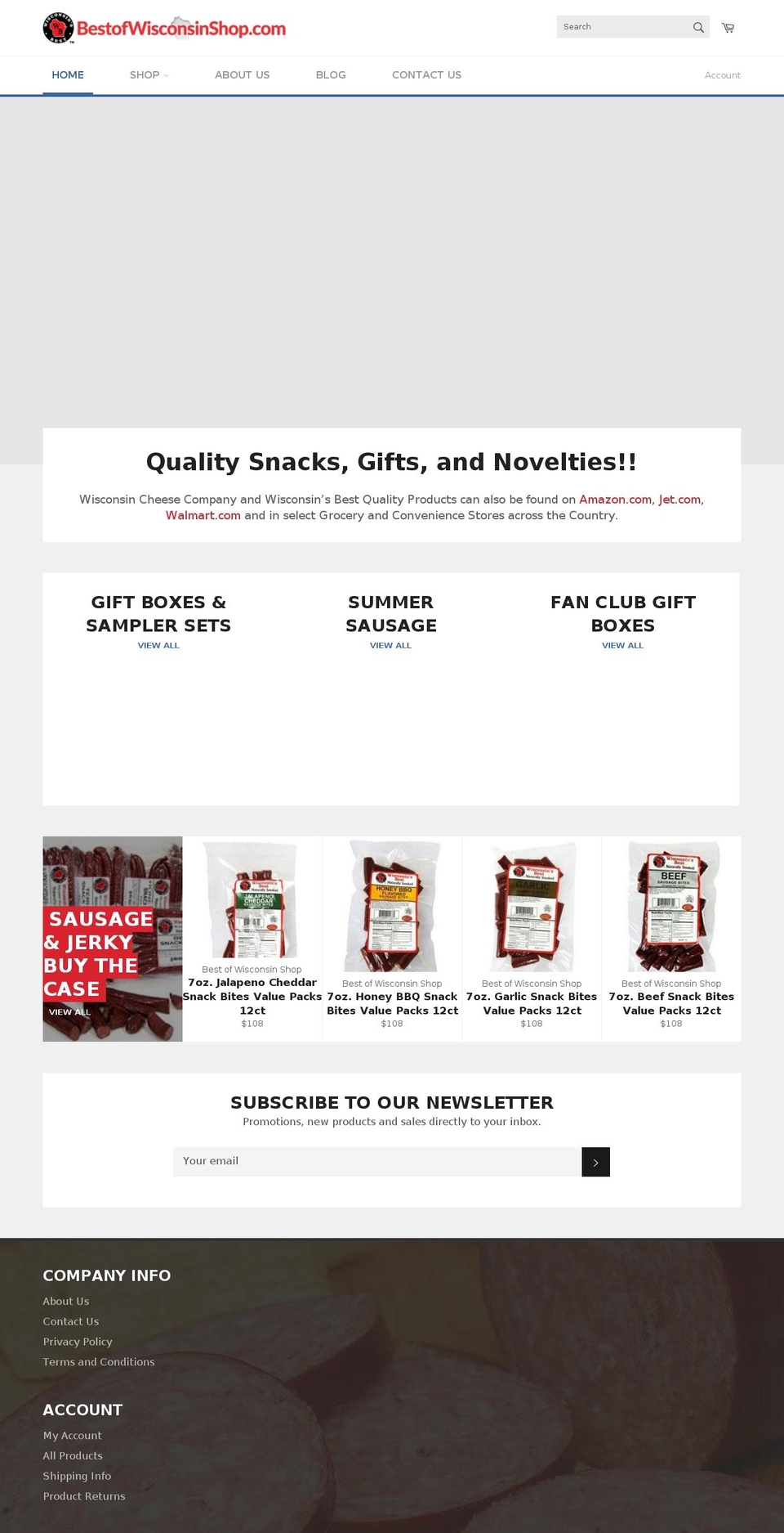 christmassausagegifts.com shopify website screenshot