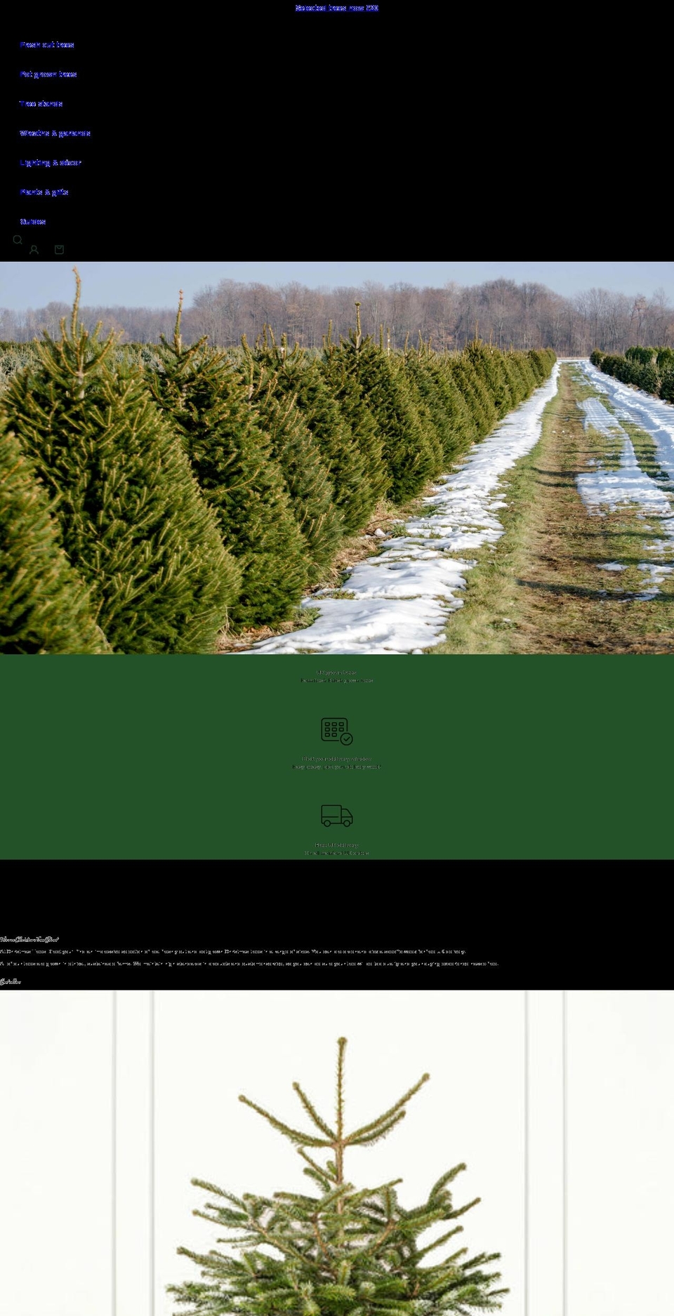 christmastreesdirect.co.uk shopify website screenshot