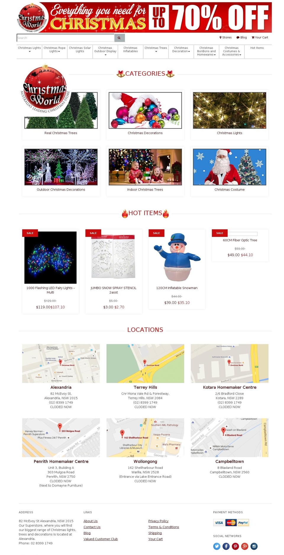 christmasworld.com.au shopify website screenshot