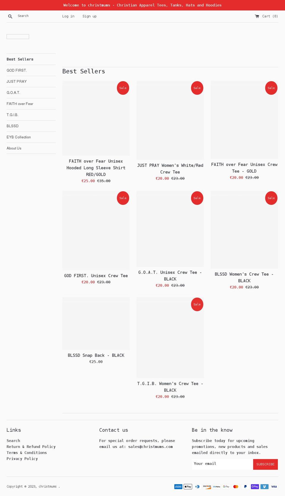 christmums.com shopify website screenshot