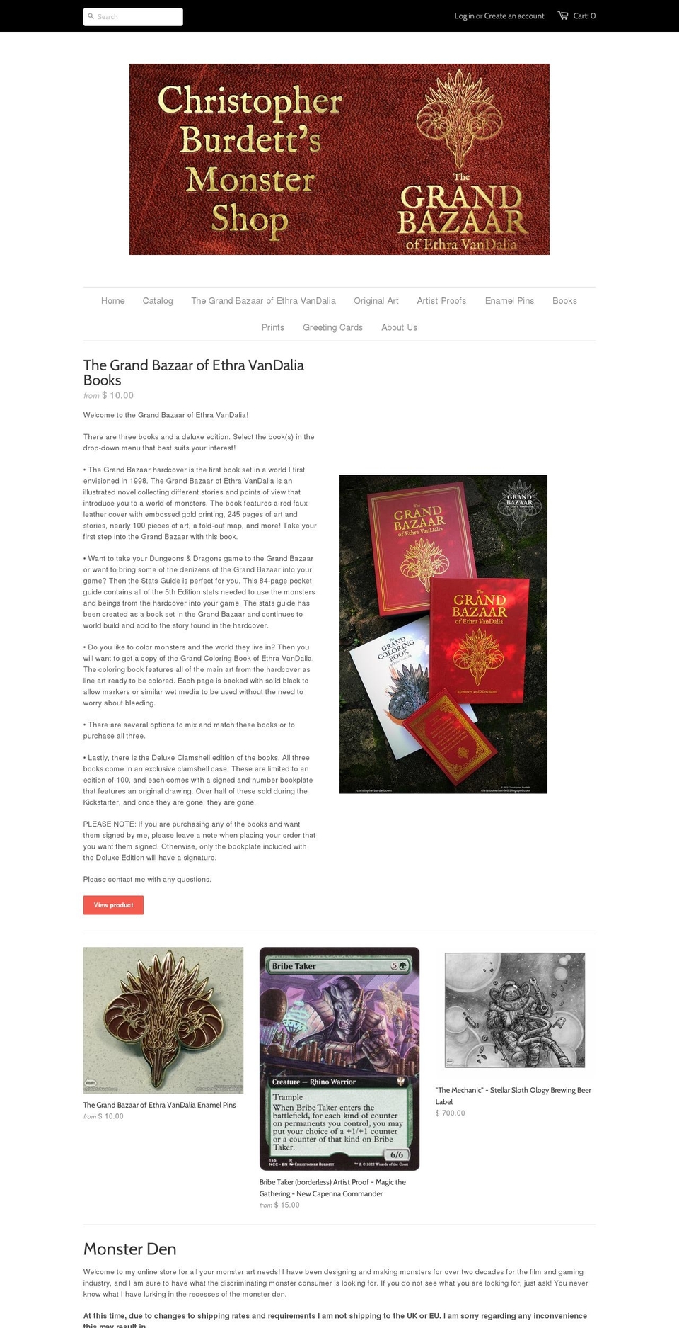 christopher-burdett.myshopify.com shopify website screenshot