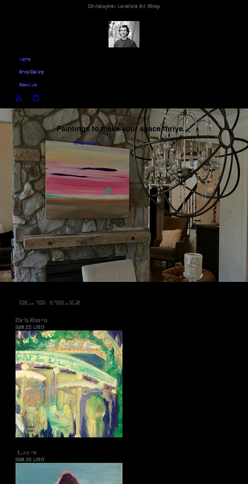 christopherlorello.com shopify website screenshot