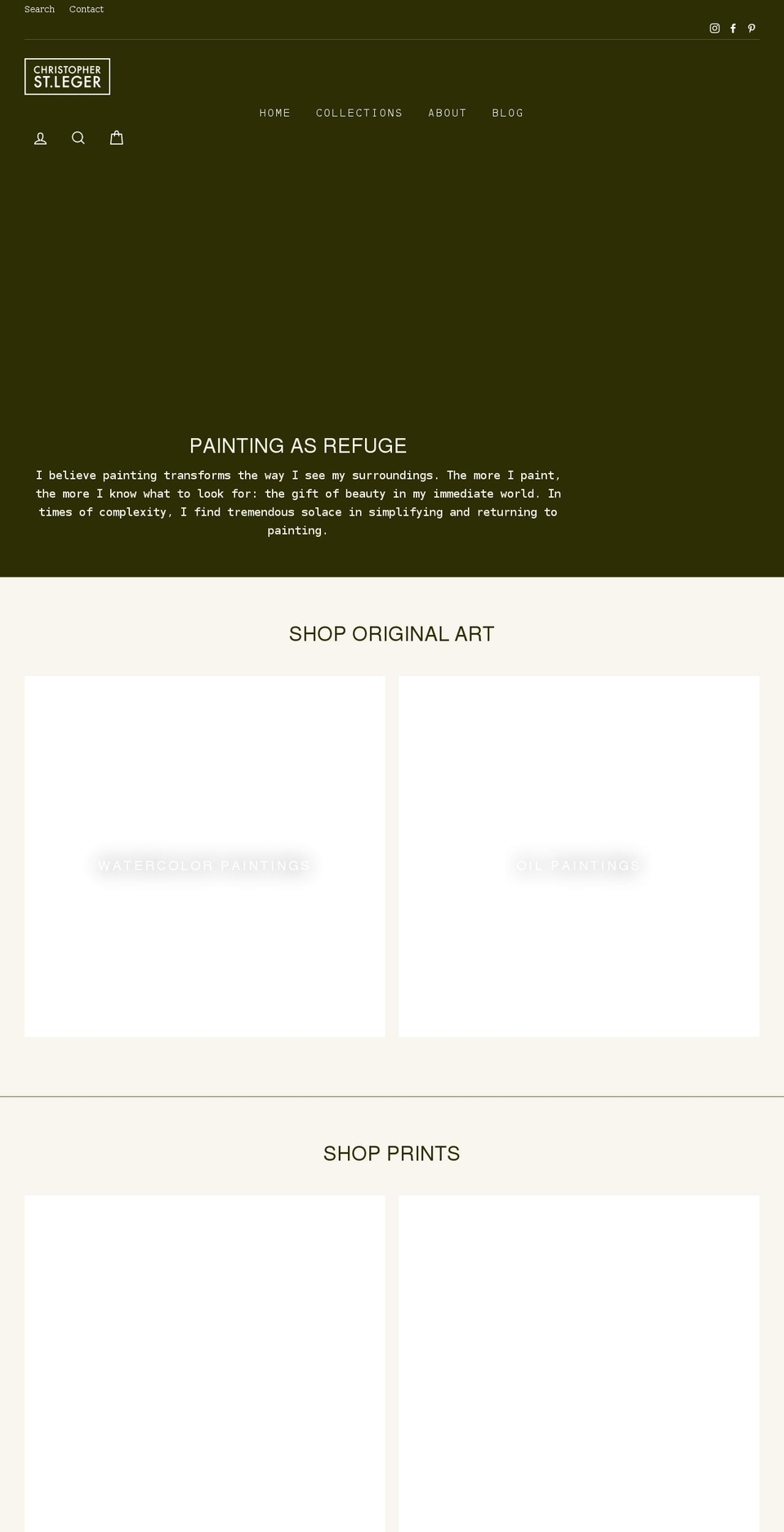 christopherstleger.com shopify website screenshot