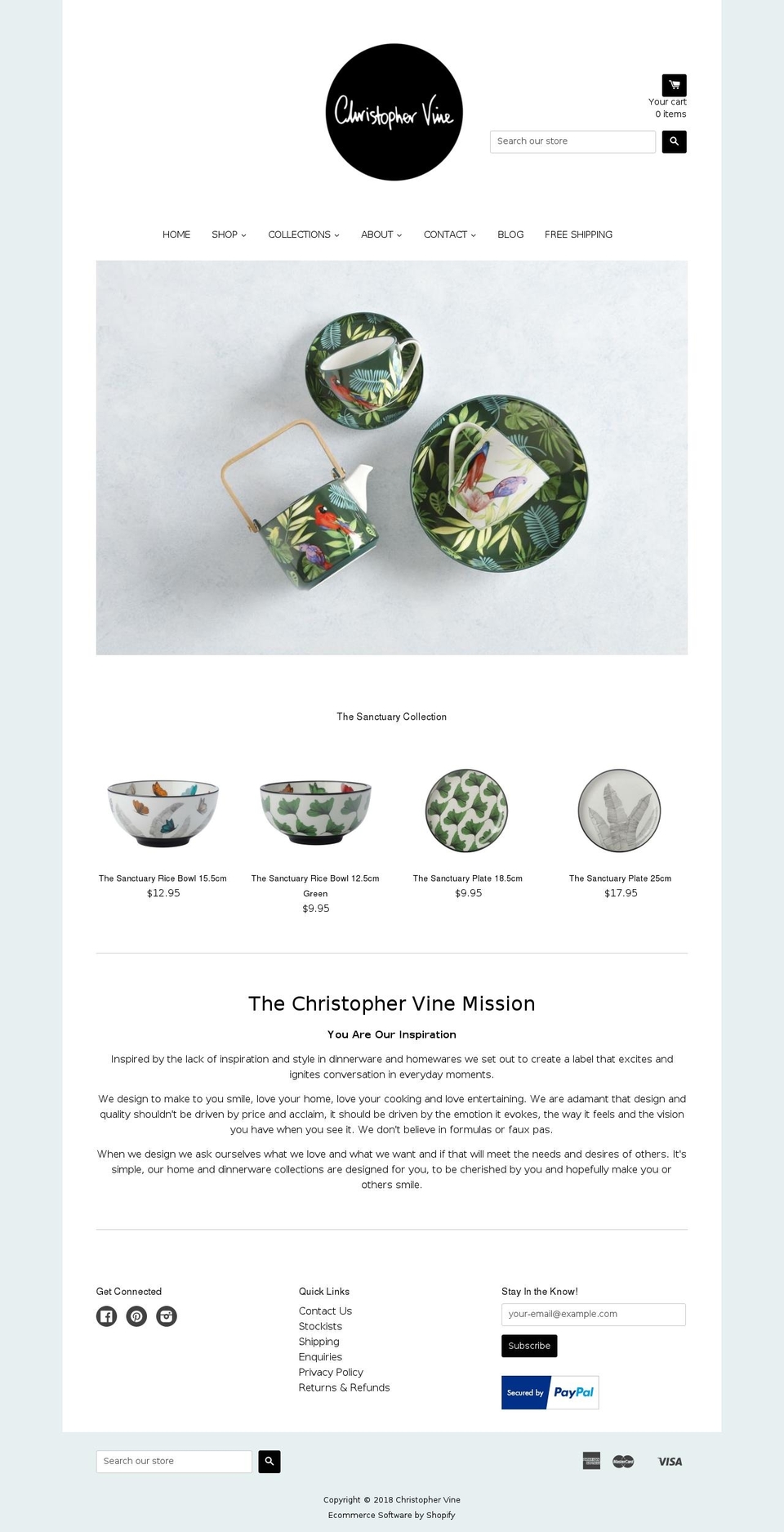 christophervine.com.au shopify website screenshot