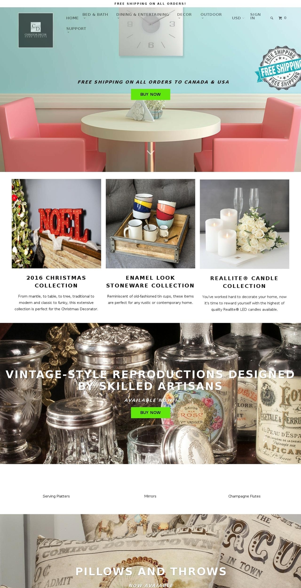 christordecor.com shopify website screenshot