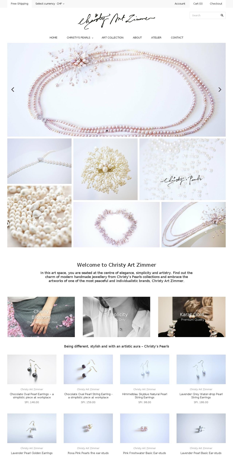 christyartzimmer.com shopify website screenshot