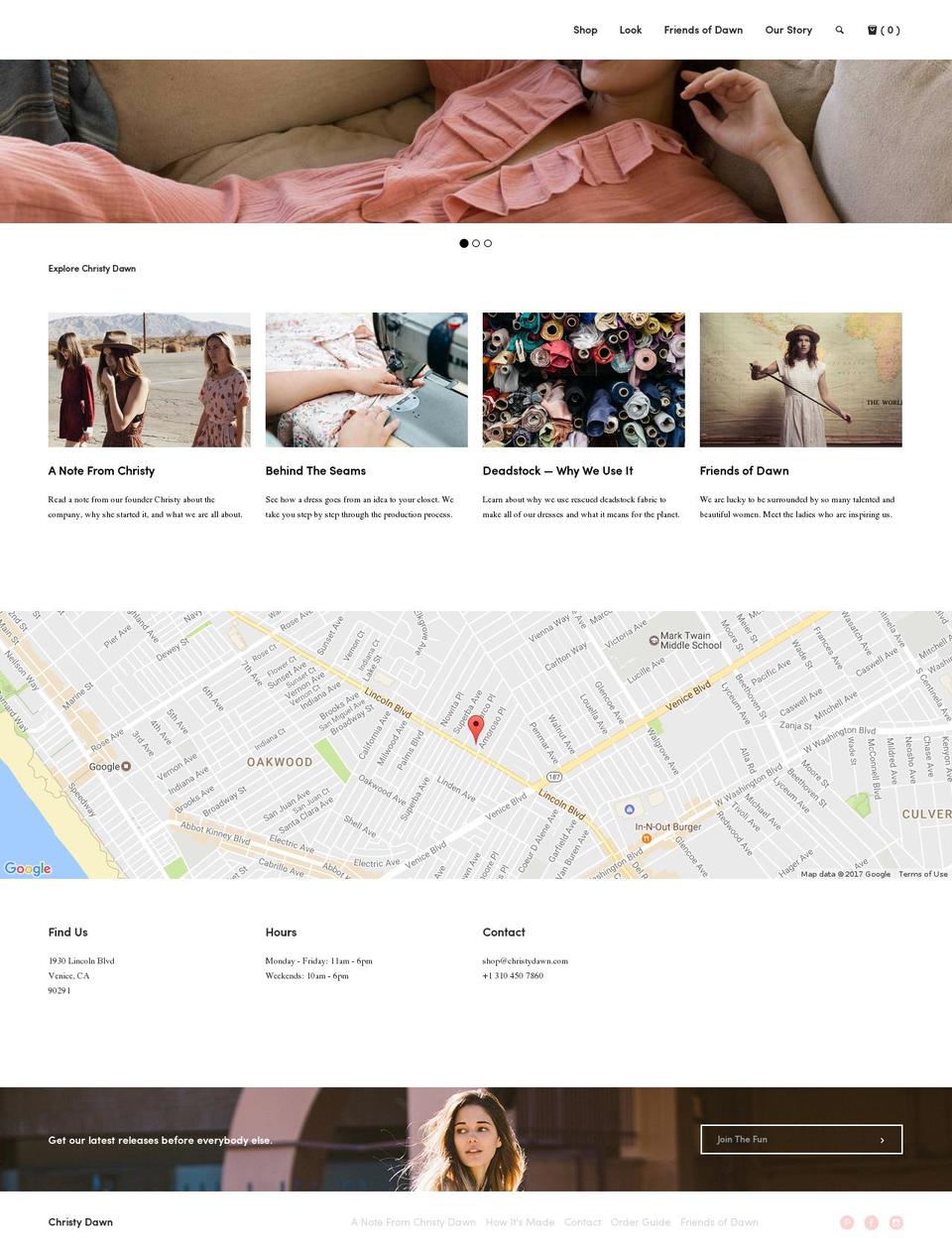 Mote | Production Shopify theme site example christydawn.com