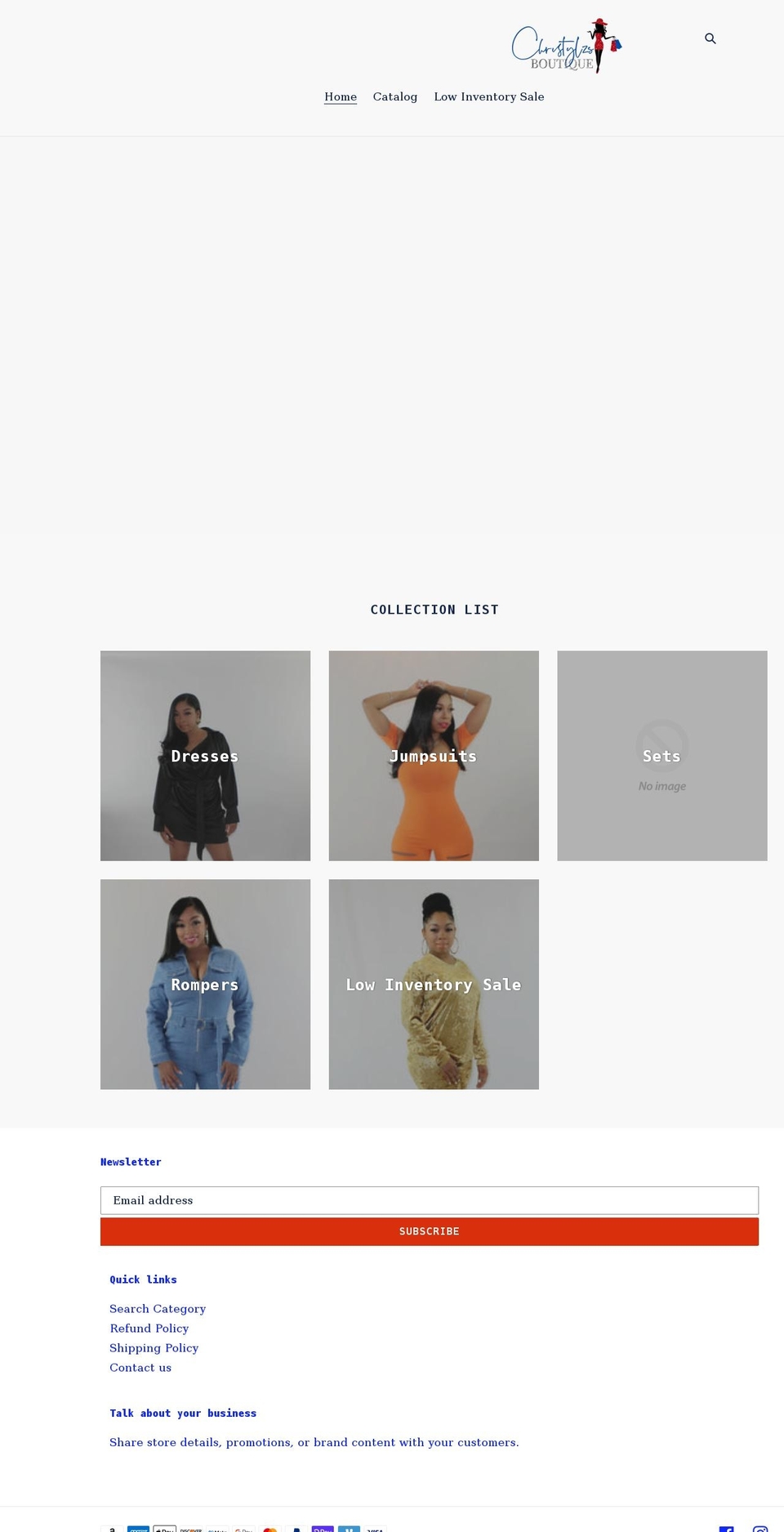 christylzs.com shopify website screenshot